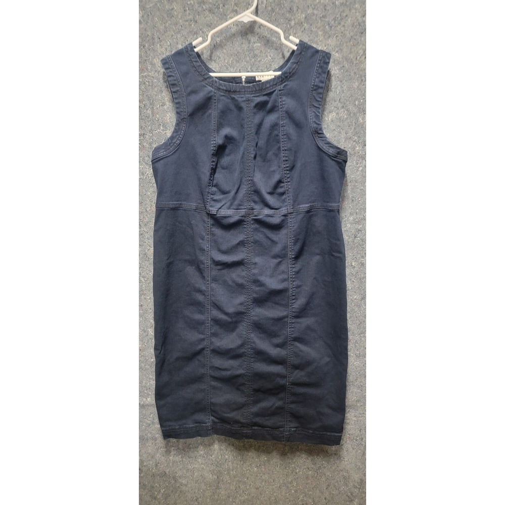 AVA & VIV Women's Demin Midi Bodycon Dark Wash Dress Size Size 18